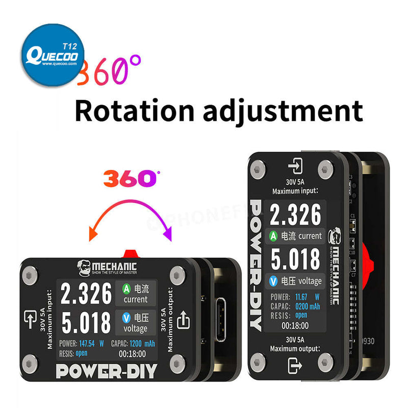 Mechanic POWER-DIY Digital Ammeter 30V 5A Votage Current Tester