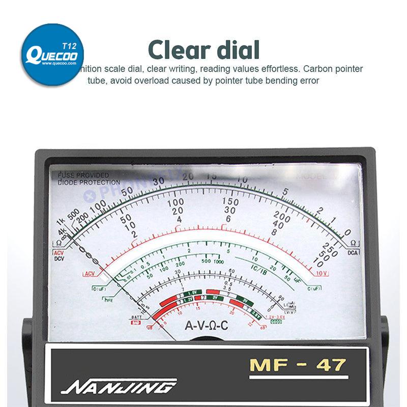 MF47 Pointer Multimeter Capacitance Resistance Tester With Buzzer