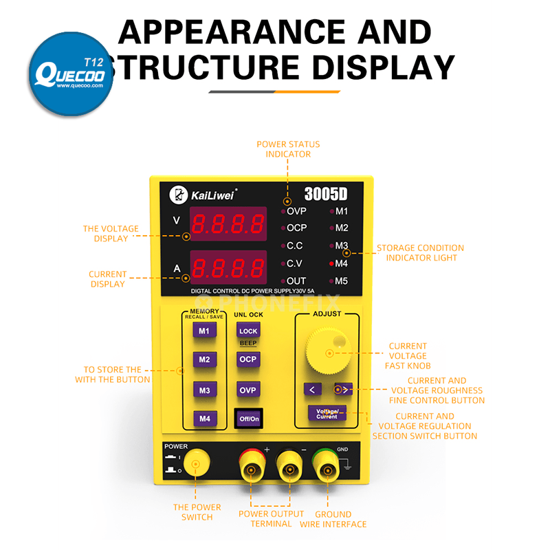 Sunshine P-3005A Digital DC Power Supply 30V 5A