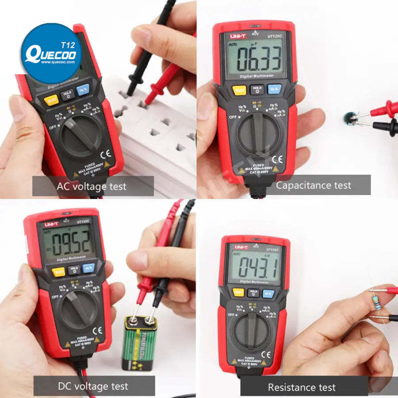 UNI-T UT125C Mini Digital Multimeter Capacitance Resistance Tester