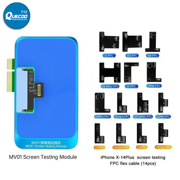 JCID MV01 LCD Screen Testing EDF Adaptor with FPC Flex Cables for X -15Pm Android Phones Display High Refresh Testing Repair