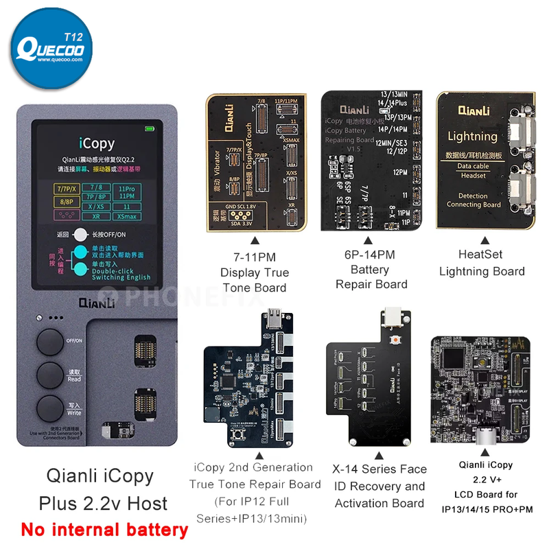 Qianli iCopy Plus 2.2 Ver. Programmer True Tone Repair Face ID Battery Data Read &Write Headset Repair for iPhone 11 12 13 14 15