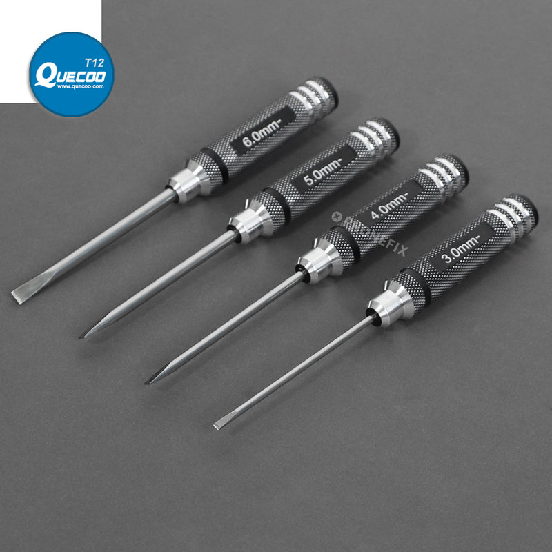 Precision Slotted Screwdriver 3.0/4.0/5.0/6.0mm Slotted Screw Driver Screwdriver Set Wrench Tool Kit For FPV Racing Drone RC Car