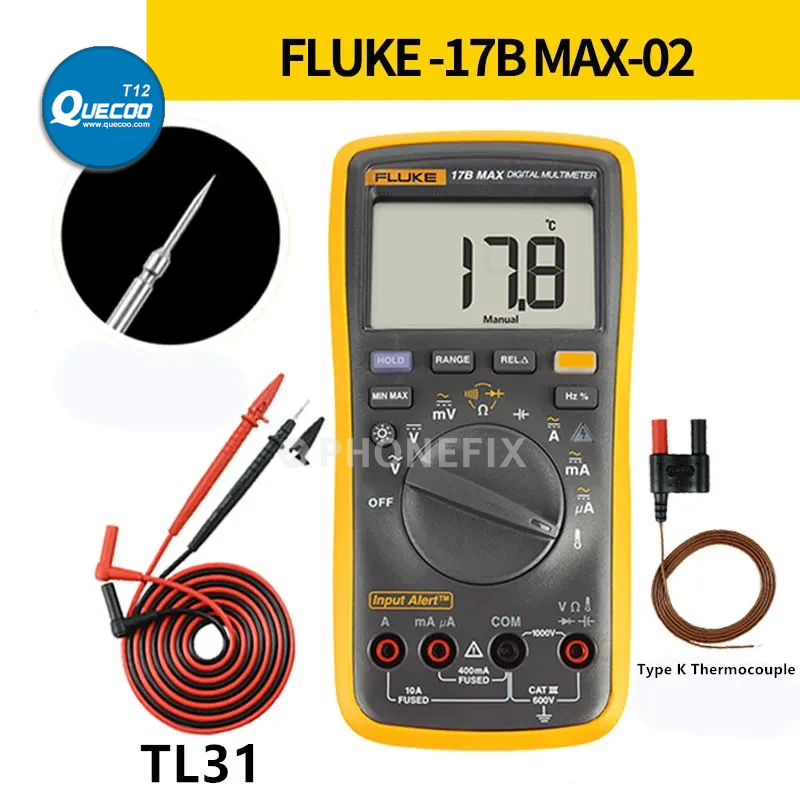 Fluke 15B+ 17B+ 18B+ Digital Multimeter Voltage Frequency Tester