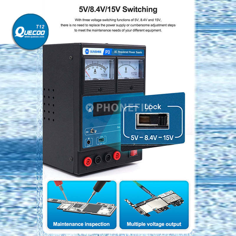 Sunshine P3 DC Regulated Power Supply Dual LED Pointer Display