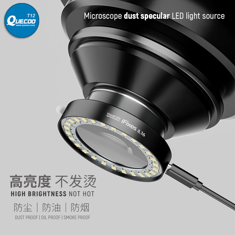 iFixes iL16 27 LED Beads Ring Lamp Stereo Microscope Dust-proof Mirror LED Lamp Source for Microscope PCB Soldering Repair