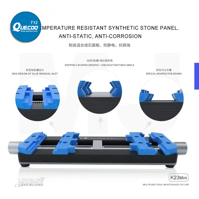 Mijing K23 Pro/K23 Max Dual Shaft PCB Board Welding Holder for Mobile Phone Mothboard Glue Remove Repair Universal Fixture Tool