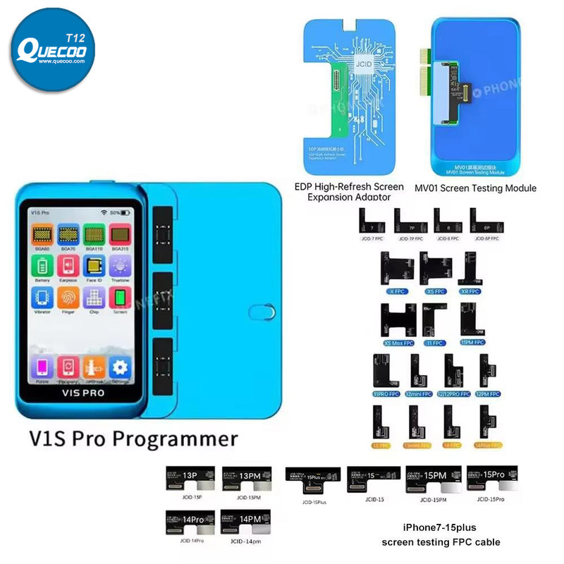 JCID MV01 LCD Screen Testing EDF Adaptor with FPC Flex Cables for X -15Pm Android Phones Display High Refresh Testing Repair