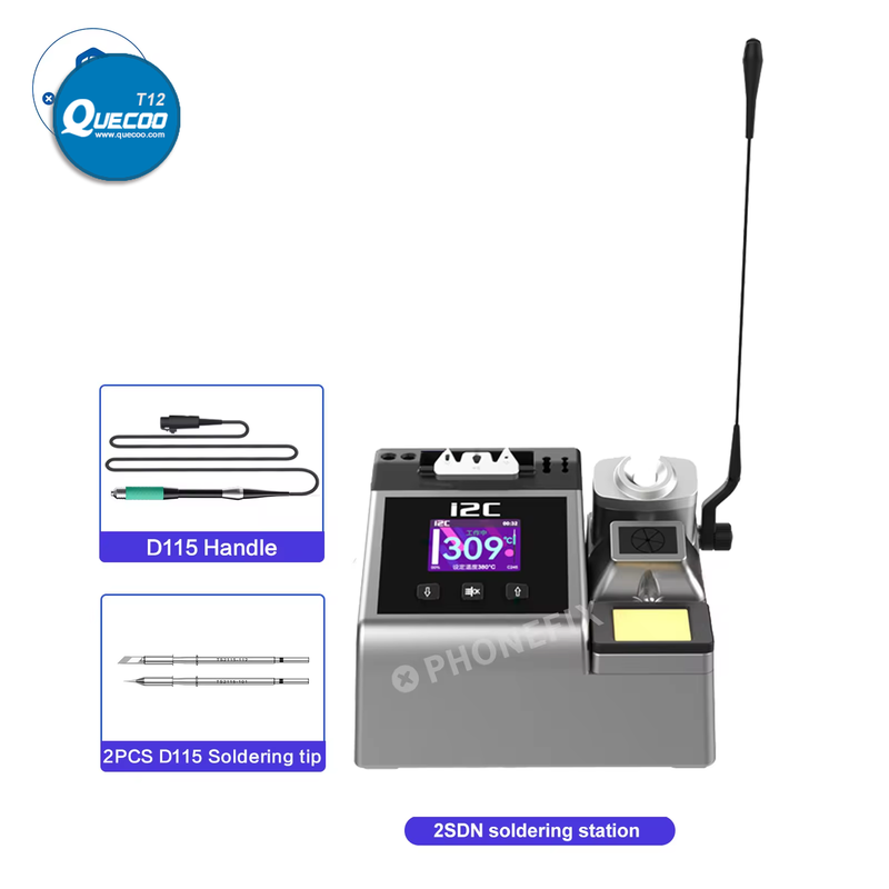 I2C 2SDN Intelligent Soldering Station Suitable with 210/115/245 Solder Handle 180W Rapid Heating Auto Sleep Welding Rework Tool