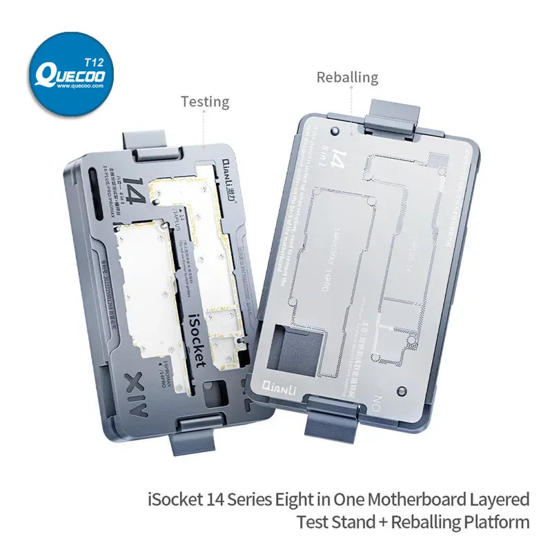 QIANLI iSocket Layered Tester for iPhone X 11 12 13 14 15 Pro Max Motherboard Repair Double-deck Motherboard Reballing Platform