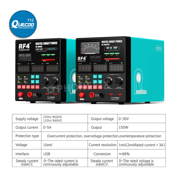 RF4 3005D 3005PRO Digital Smart DC Power Supply 30V 5A 150W