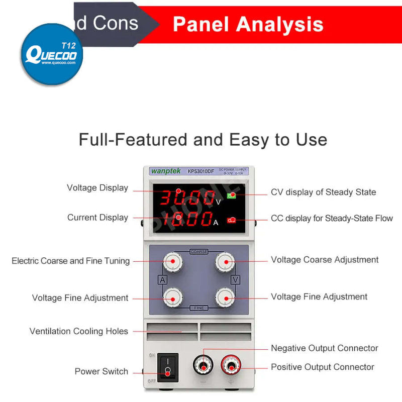 DC Power Supply Voltage Regulator Stabilizer Switching Variable Bench Source