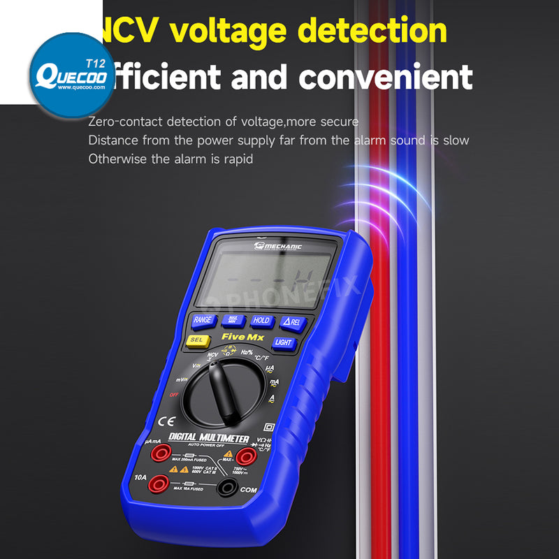 Mechanic Five MX Intelligent Digital Multimeter High-precision DC/AC Current Voltage NCV Resistance Measurement Testing Tool