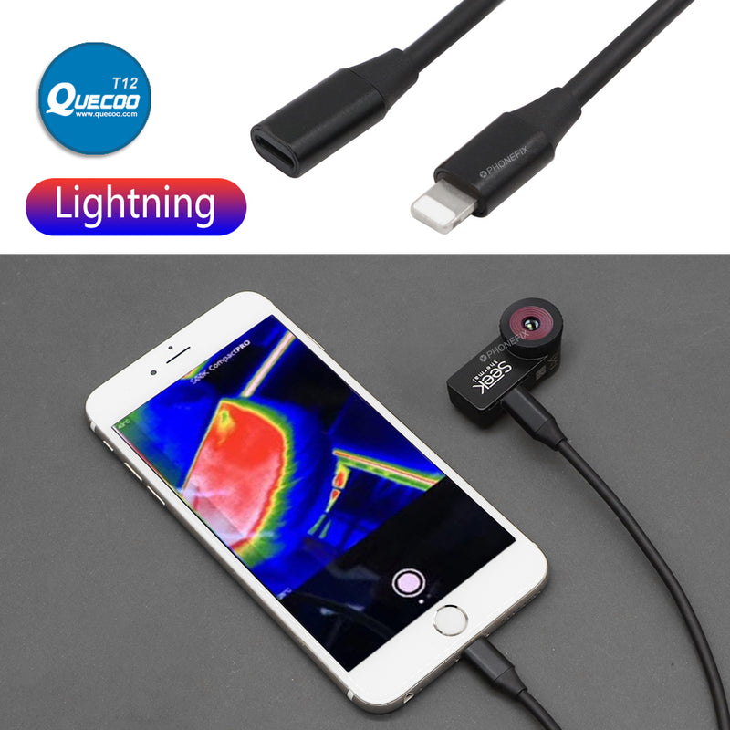 Lighting Extension Cable for Seek Compact PRO/FLIR ONE Thermal Camera Type-C for IPhone /Android Male To Female Extension Cable