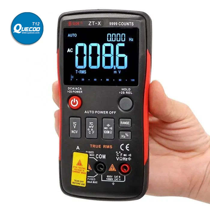 ZT-X Multimeter True RMS LCD Digital DC AC Ohm Ammeter