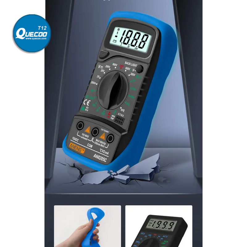 AN8205C Digital Multimeter AC/DC Volt Meter DC Ammeter Tester