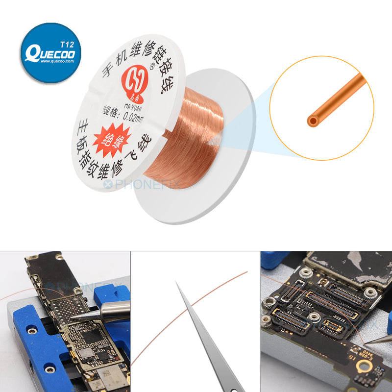 Copper 0.01mm 0.02mm Jumper Wire PCB Logic Board Repair Link Wire for Mobile Phone Motherboard Soldering Repair Tools