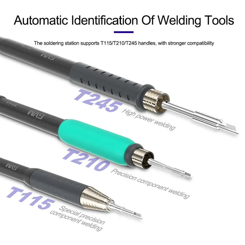 GVM H3 T210/T245/T115 Handle Available 3 in1 High Voltage 80W Intelligent Welding Station Automatic Sleep Welding Rework Station