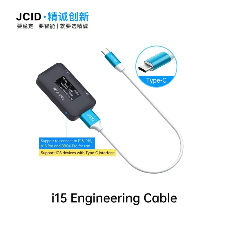 JC B-BOX Pro DFU Tool Windows DCSD Cable Engineering Cable One Key Purple Mode for For IOS A7-A11 NAND Syscfg Data Read Write