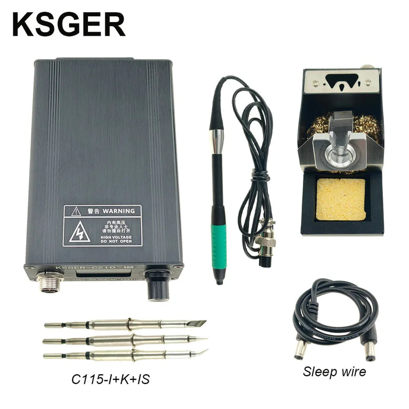 KSGER C210 Soldering Station For JBC C115 Iron Tips Mobile Phone Repair Welding Tools Lead-free 85W 3s Heating Tins Auto-Sleep