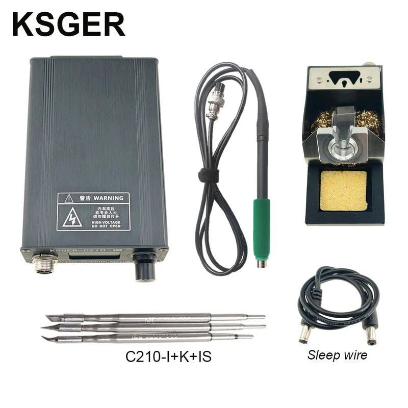 KSGER C210 Soldering Station For JBC C115 Iron Tips Mobile Phone Repair Welding Tools Lead-free 85W 3s Heating Tins Auto-Sleep