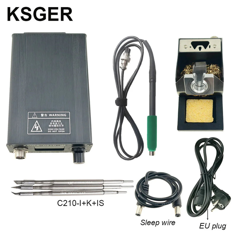 KSGER C210 Soldering Station For JBC C115 Iron Tips Mobile Phone Repair Welding Tools Lead-free 85W 3s Heating Tins Auto-Sleep