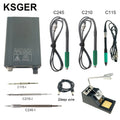 KSGER C245 C210 Soldering Station For JBC Iron Tips Phone Repair Welding Tools Lead-free 180W 3s Heat Sleep Holder AC110-240V