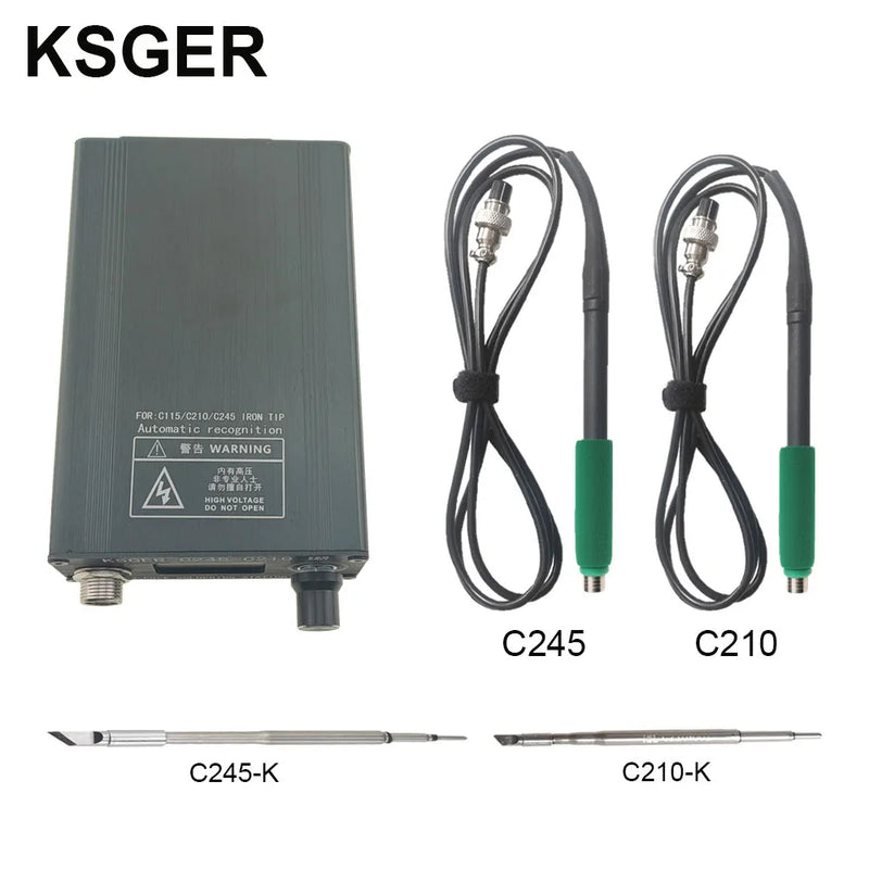 KSGER C245 C210 Soldering Station For JBC Iron Tips Phone Repair Welding Tools Lead-free 180W 3s Heat Sleep Holder AC110-240V