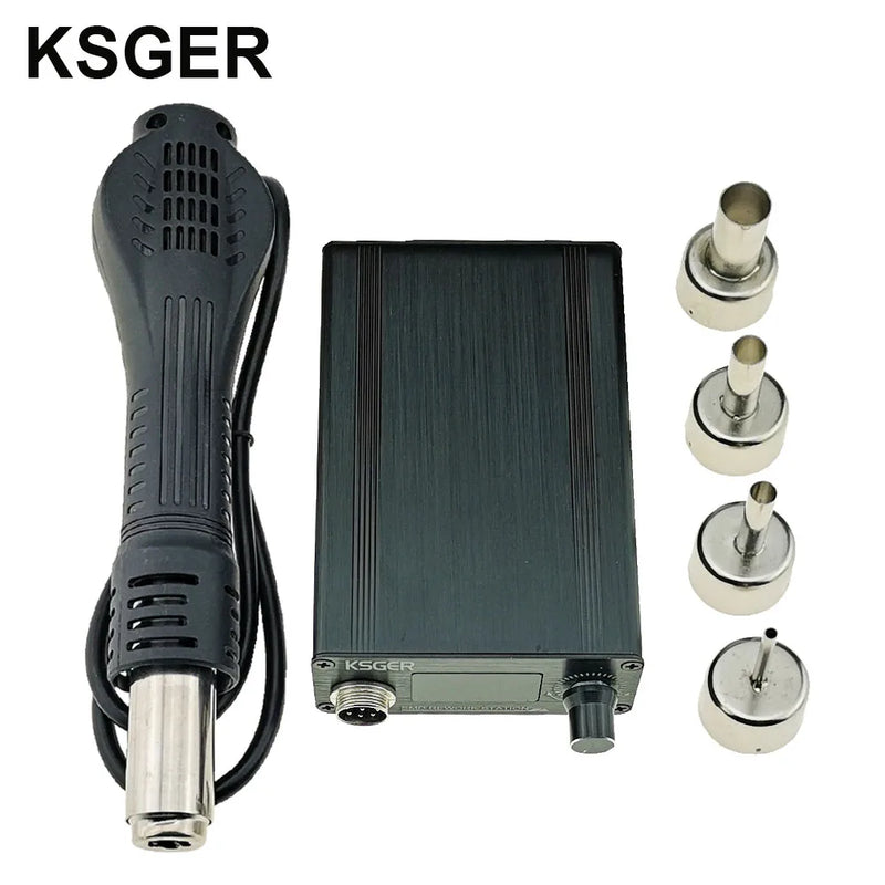 KSGER Hot Air Gun SMD Rework Station GX16-8 Solder Dryer Handle Electronic OLED T12 Nozzle Stand DIY Tools Quick Heating 700W