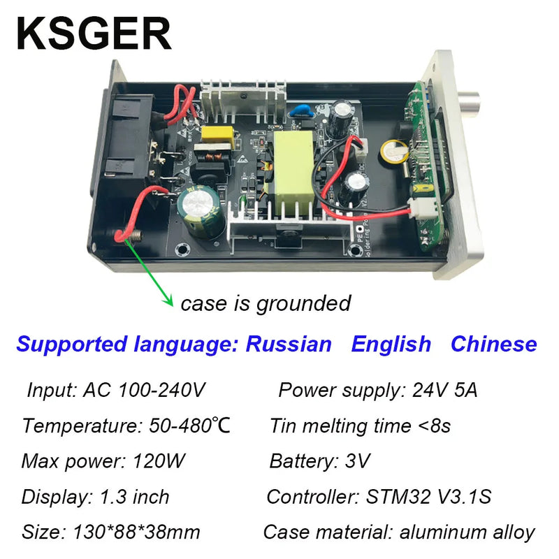 KSGER T12 Soldering Iron Station STM32 V3.1S OLED DIY Aluminum Alloy FX9501 Handle Electric Tools Holder Auto-sleep Quick Heat