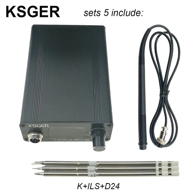 KSGER T12 Soldering Station Iron Tips STM32 V2.1S OLED DIY FX9501 Handle Electric Tools Welding Temperature Controller 75W