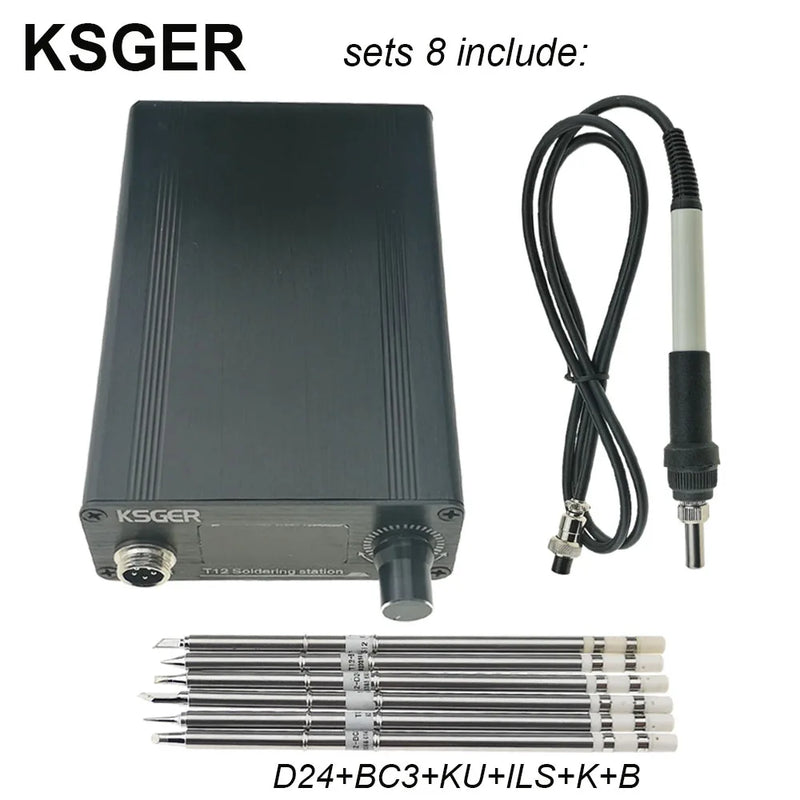 KSGER T12 Soldering Station Iron Tips STM32 V2.1S OLED DIY FX9501 Handle Electric Tools Welding Temperature Controller 75W