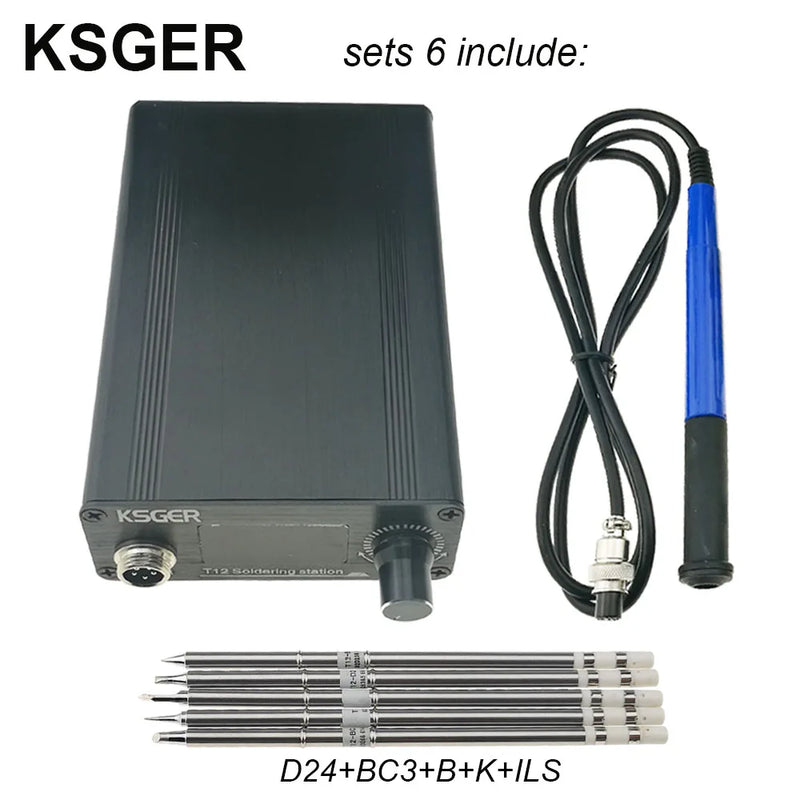 KSGER T12 Soldering Station Iron Tips STM32 V2.1S OLED DIY FX9501 Handle Electric Tools Welding Temperature Controller 75W