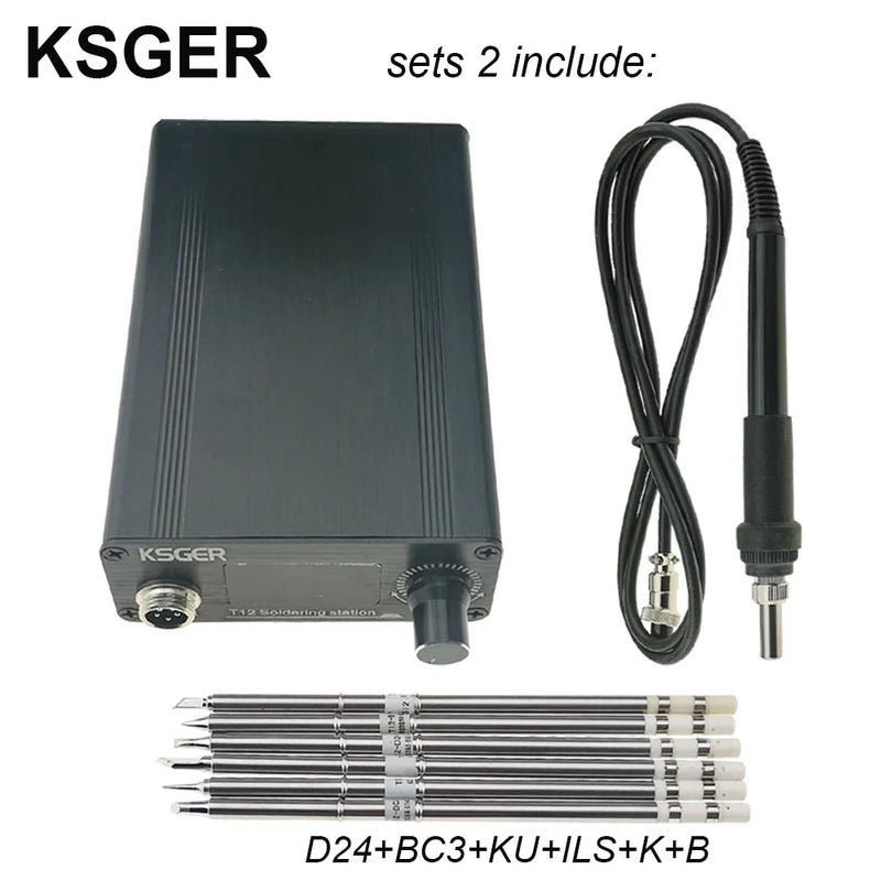 KSGER T12 Soldering Station Iron Tips STM32 V2.1S OLED DIY FX9501 Handle Electric Tools Welding Temperature Controller 75W