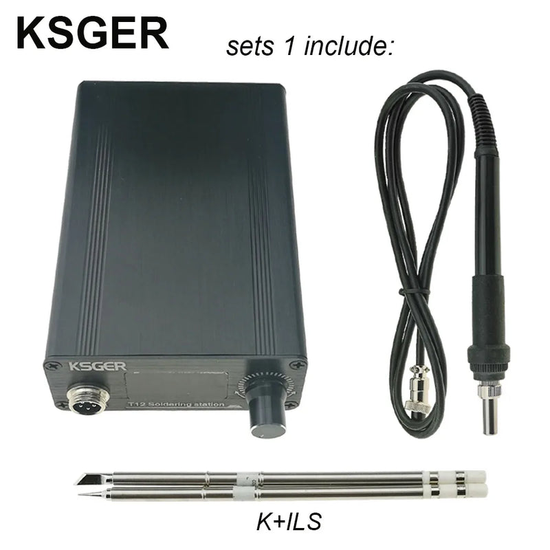 KSGER T12 Soldering Station Iron Tips STM32 V2.1S OLED DIY FX9501 Handle Electric Tools Welding Temperature Controller 75W