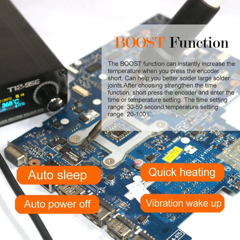 Quick Heating T12-951 LED Digital soldering station electronic Soldering Iron welding tool with P9 plastic handle