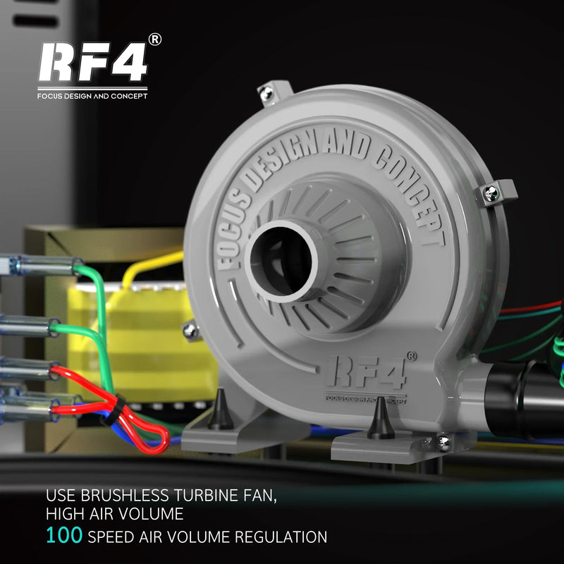 RF4 RF-H5 Intelligent Hot Air Desoldering Station 800W Fast Heat Gun BGA Chip Rework Station for Electronics Desoldering Repair