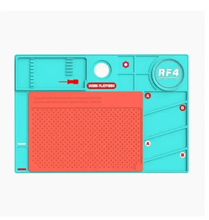 RF4 RF-PO2 260x380MM Silicone Mat Anti-static Heat-resistant Microscope Maintenance Platform for BGA Electronic Soldering Repair