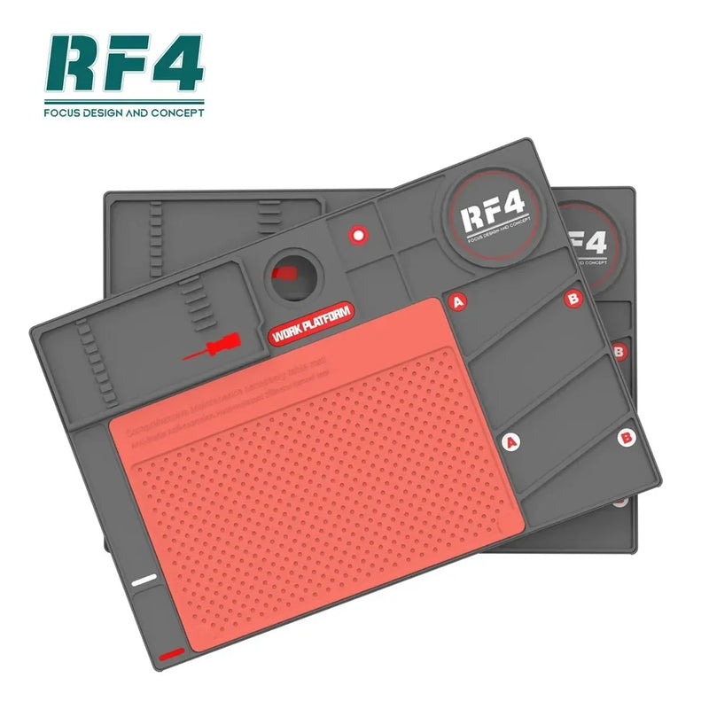 RF4 RF-PO2 260x380MM Silicone Mat Anti-static Heat-resistant Microscope Maintenance Platform for BGA Electronic Soldering Repair