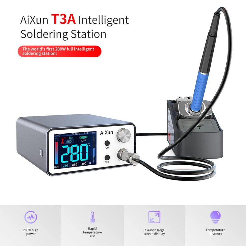 AiXun New Stand T3A 200W Soldering Station LCD Digitial Disply Repair Solder Tools Electric Welding Rework Station