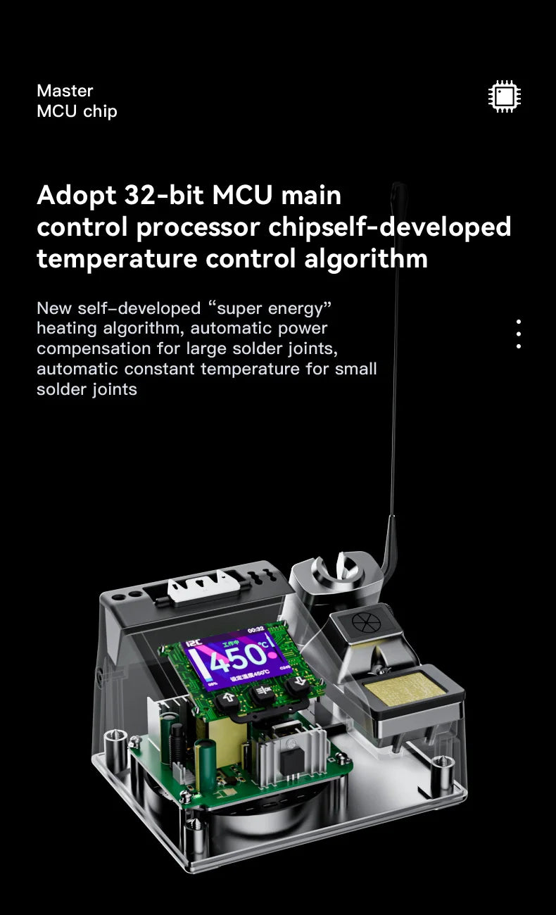 I2C 2SDN Nano Soldering Station with 210/115/245 Solder Iron Tips Temperature Control Auto Sleep Support for PCB Welding Repair