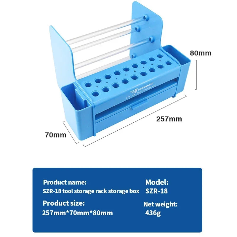 SZR-18 Multi Functional Screwdriver Tweezers Soldering Wire Storage Box for Mobile Phone Repair Hand Tool Parts Collection