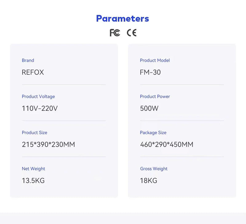 REFOX FM-30 Laminating Machine 3 in 1 Multi-function Separation Defoaming Machine with Built-in Air Compressor and Vacuum Pump