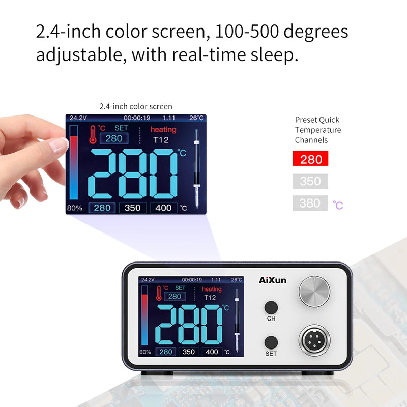 AiXun New Stand T3A 200W Soldering Station LCD Digitial Disply Repair Solder Tools Electric Welding Rework Station