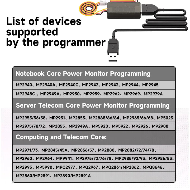 XZZ MPS Programmer Offline Board Notebook Chip Read Write Tool for Macbook Lenovo Intel MPS Burner Chip Read Write Tester Tool