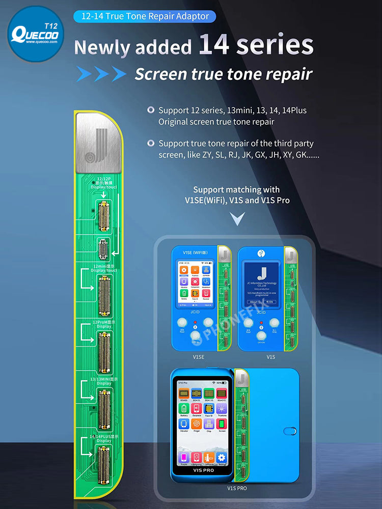 JCID V1SE WIFI 20 in 1 Programmer for iPhone X-15PM Front Camera Rear Camera True Tone Face ID Battery Earpiece Receiver Repair