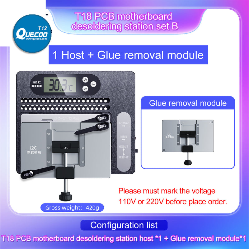 i2C T18 iHeater Platform Intelligent Motherboard Rapid Heating Station for Mobile Phone PCB Desoldering Chip Removal Repair