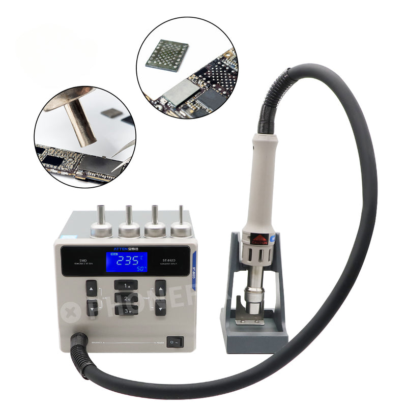 ATTEN ST-862D 1000W Hot Air Gun BGA Rework Station Automatic Sleep Mobile Phone PCB Welding Intelligent Hot Air Gun Solder Tool