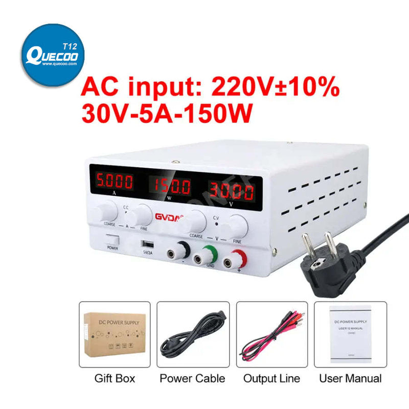 USB DC Regulated Laboratory Power Supply Adjustable Stabilizer