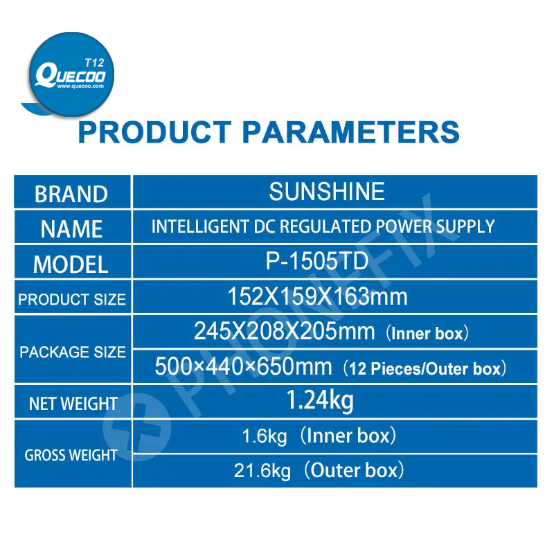 SUNSHINE P-1505TD Intelligent DC Power Supply